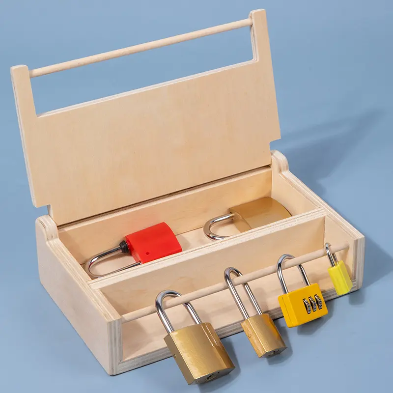 Children Montessori Unlocking Toys Learning Locks With Keys Educational Game Fine Motor Training Sensory Materials Teaching Aids