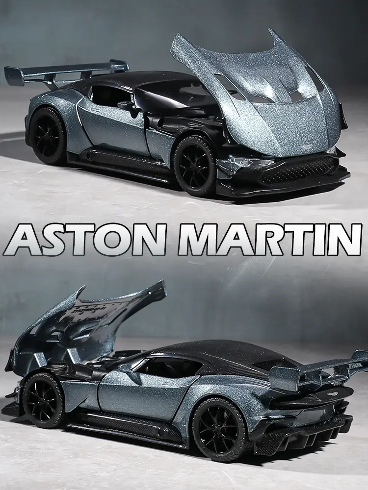 1:32 Aston Martin Vulcan Supercar Alloy Diecast Model Car Interior Decoration Sound & Light High Simulation Gift For Friend Box
