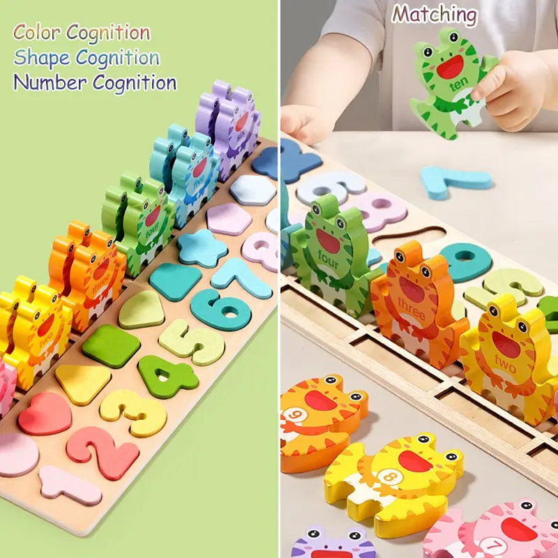 Children Montessori Math Game Color Matching Shape Cognition Busy Board Number Counting Learning Parish Sensory Educational Toys