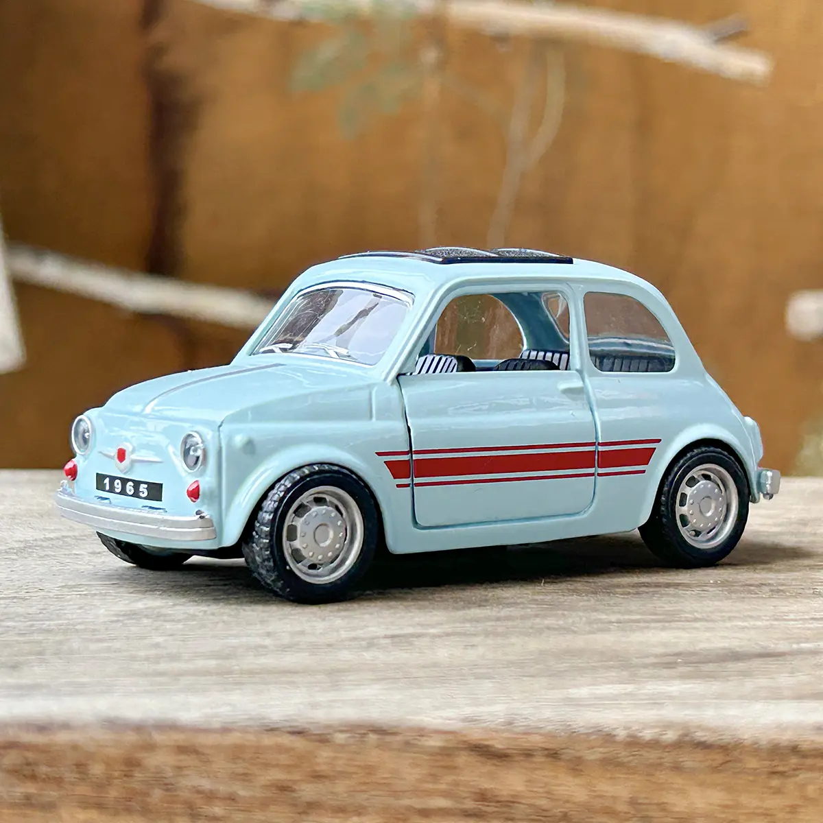 1:36 Alloy Vintage Diecast Car Model FIAT MINI Classic Pull Back Car Model Miniature Vehicle Replica For Collection Gift