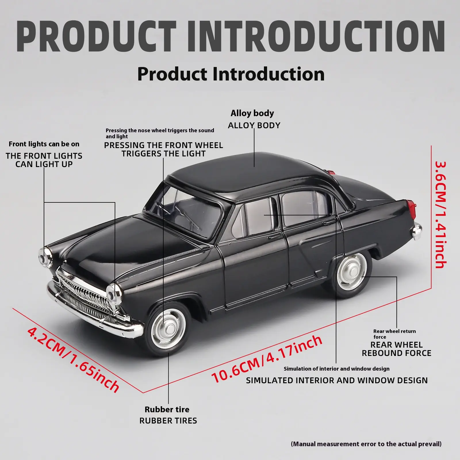 1:43 Volga GAZ-21 Alloy Car Model Diecast Metal Toy Car Model Simulation Collect Hobby Gifts Classic Vehicle Desktop Decorations