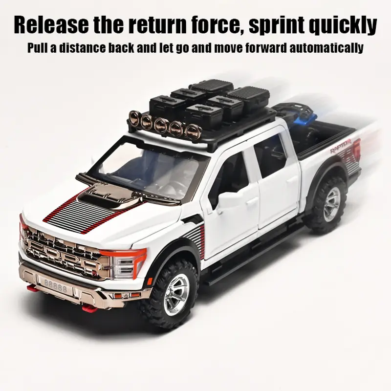 1:24 F150 Off Road Pickup Truck Diecast Model Car Metal Alloy High Simulation Collection Hobby Display Birthday Gift For Friend