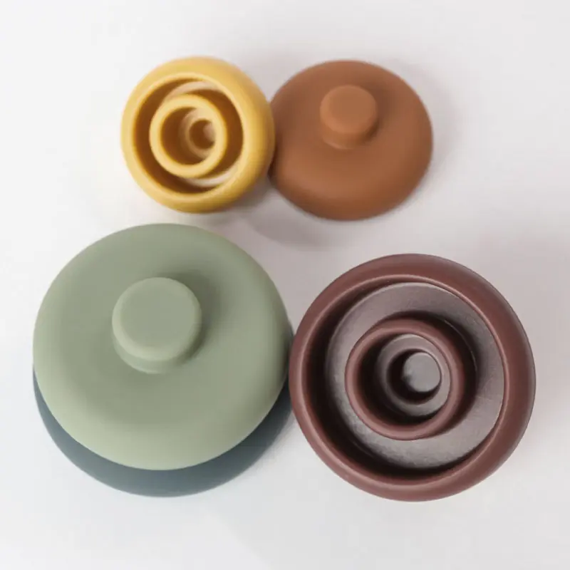 Food grade silicone baby early education layered music Montessori toys that can chew and withstand high temperatures