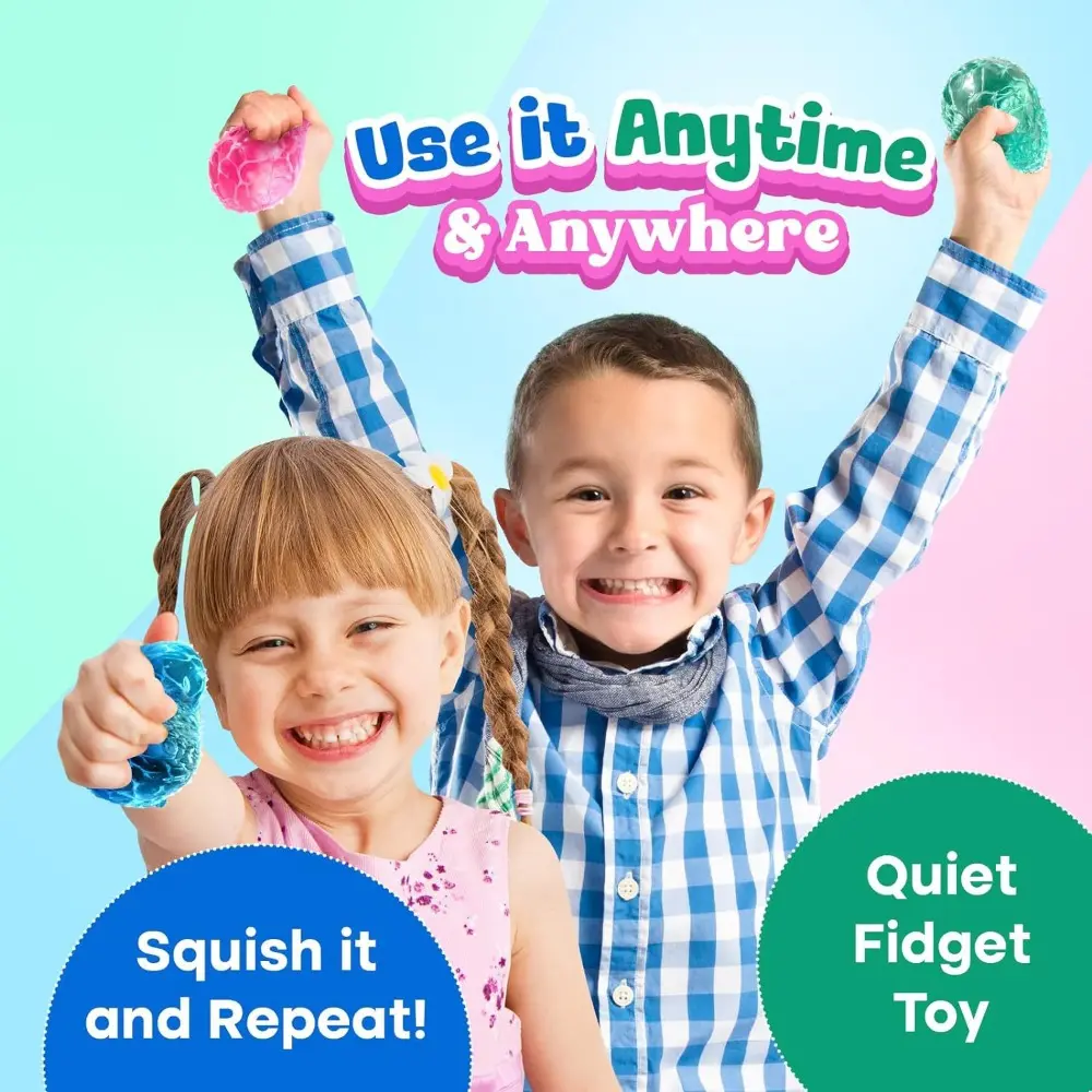 Soft Stress Ball Squishy Toys for Adults Kids, Sensory Fidget Toys for Anxiety Relief, ADHD Autism, Wave Texture Squeeze Ball