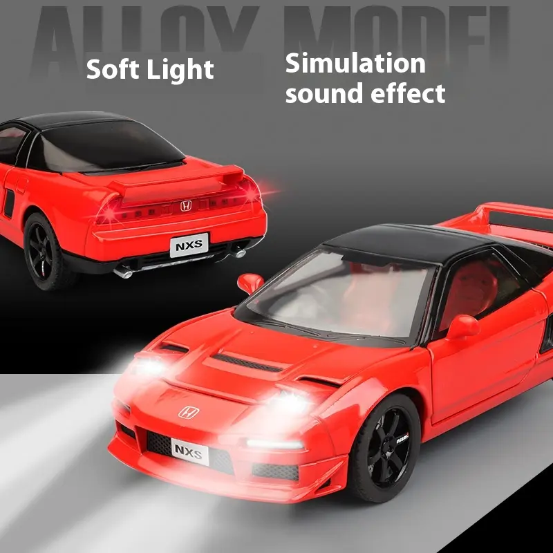 1:32 Honda Acura NSX NA1 Supercar Racing Sports Couple Alloy Metal Diecast Model Car Sound & Light Collection Simulation Gifts