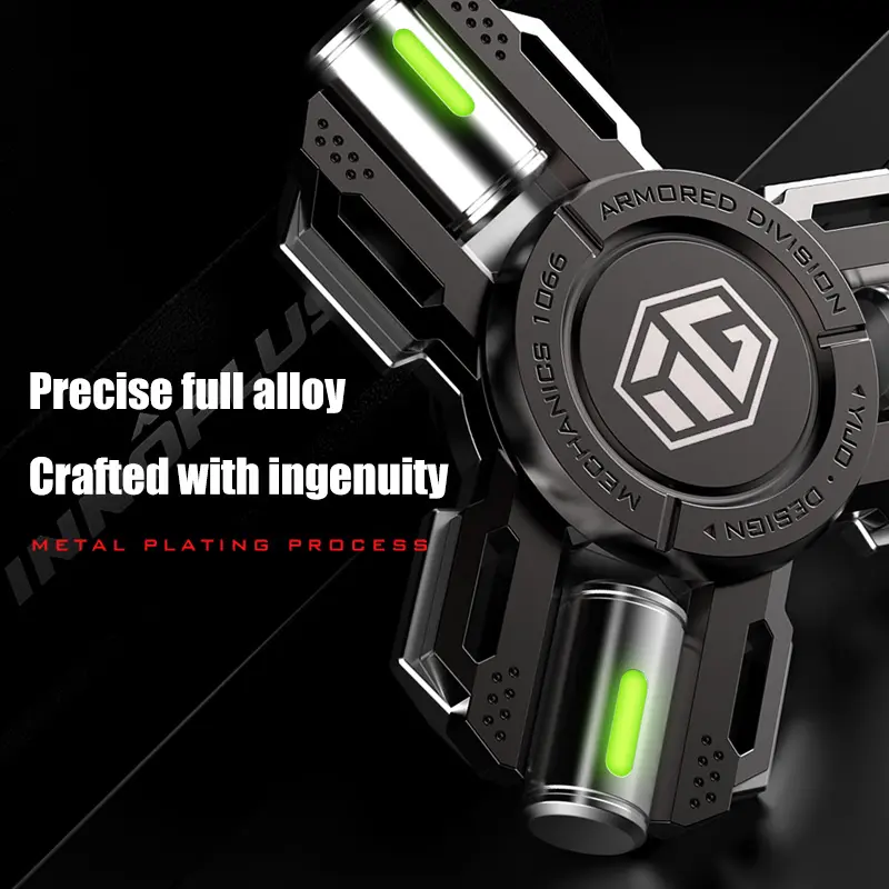 Permanent Glow Fidget Spinner Hand Spinner Alloy Material Long Rotation High Speed EDC Child Adult ADHD Stress Relief Toy Gifts