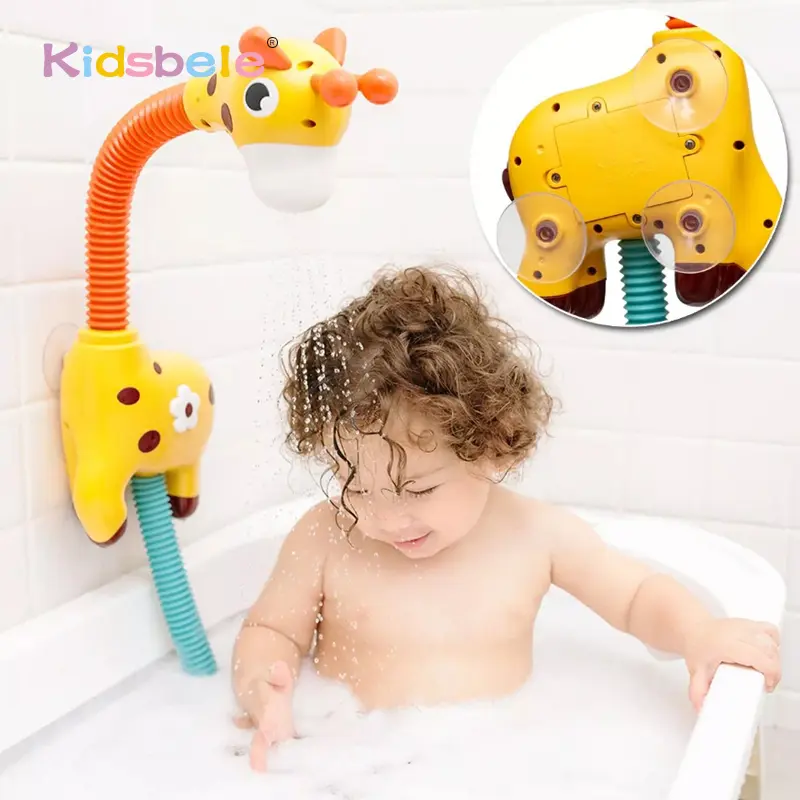 Giraffe Baby Bath Toys Automatic Sprinkler Suction Bath Toy For Shower Toys Cute Animals Spill Boy And Girl Water Play Set