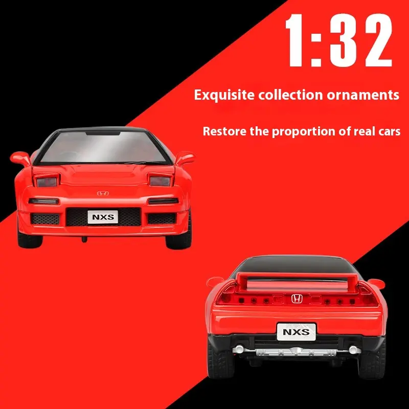 1:32 Honda Acura NSX NA1 Supercar Racing Sports Couple Alloy Metal Diecast Model Car Sound & Light Collection Simulation Gifts