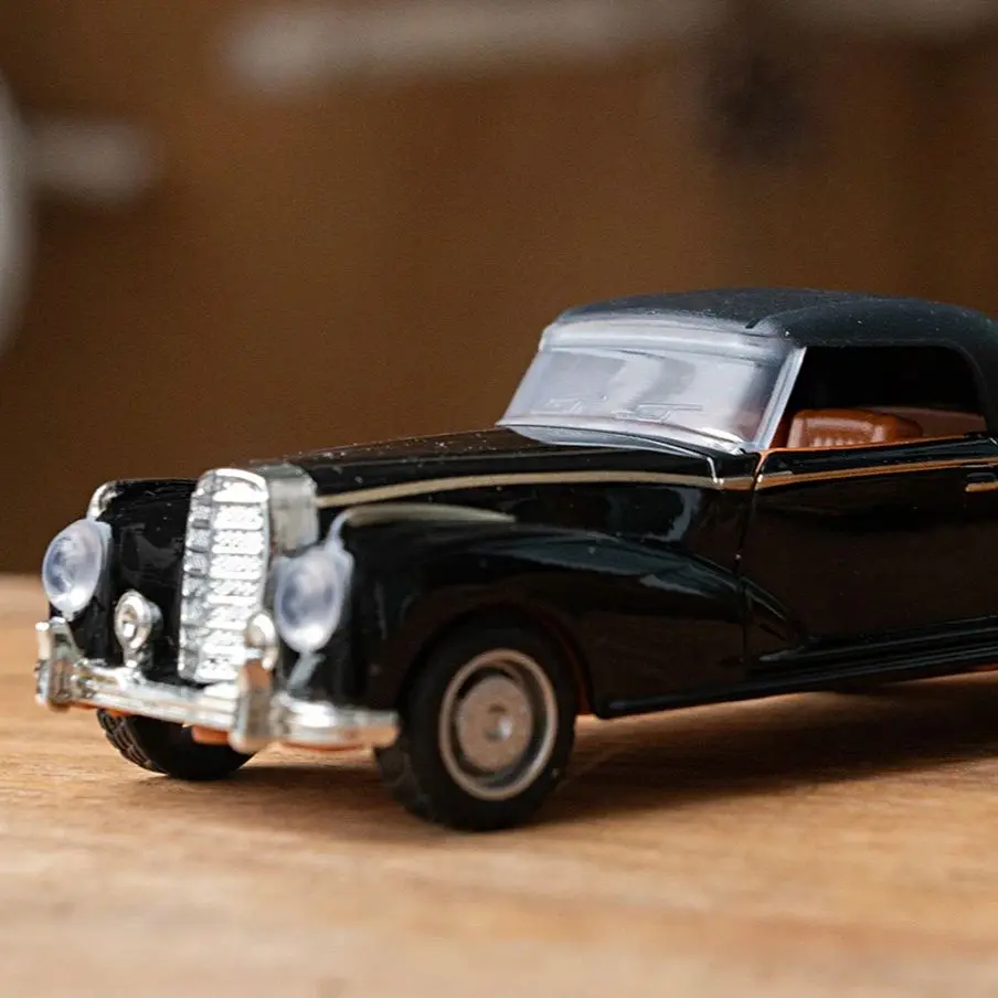 1:36 Alloy Diecast BENZS Vintage Cabriolet Car Model Classic Pull Back Car Miniature Vehicle Replica For Collection Gift for Kid