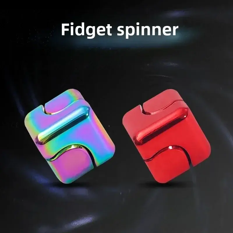 Metal Cube Spinner Fidget Toy Fingertips 3D Puzzle Gyro Gear Sensory Anti Stress Relief Educational Games for Kids Adults