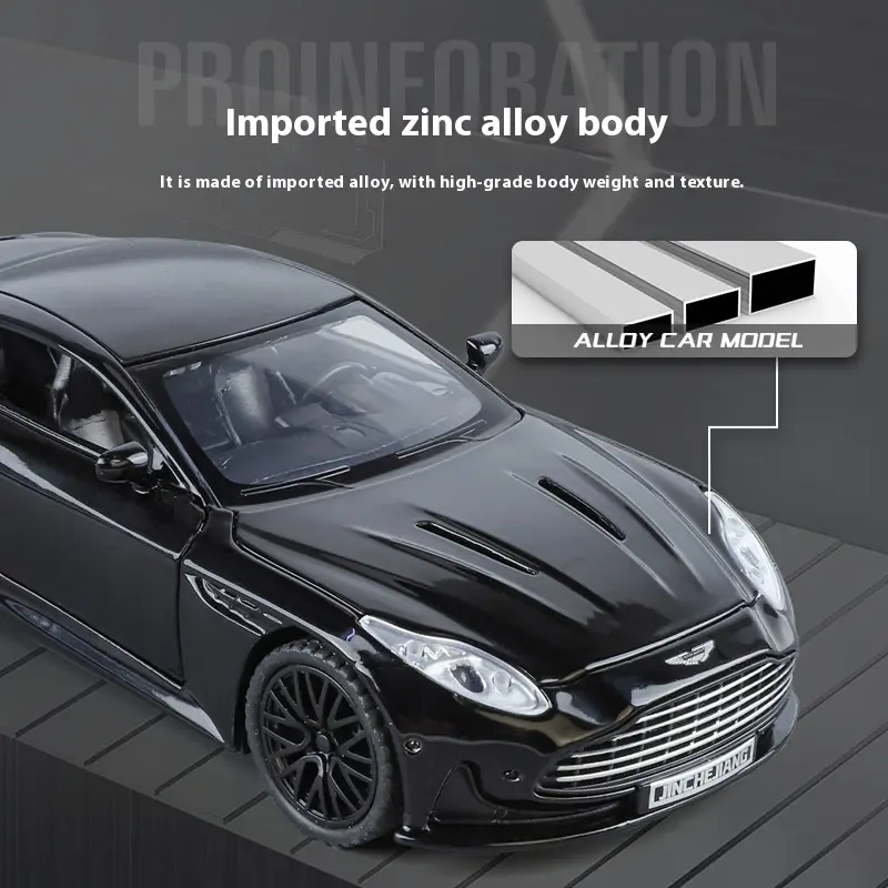 1:32 Aston Martin DB12 GT Supercar Alloy Diecast Metal Model Car Cafe Display Decorative Ornaments Gift With Boyfriend Holiday
