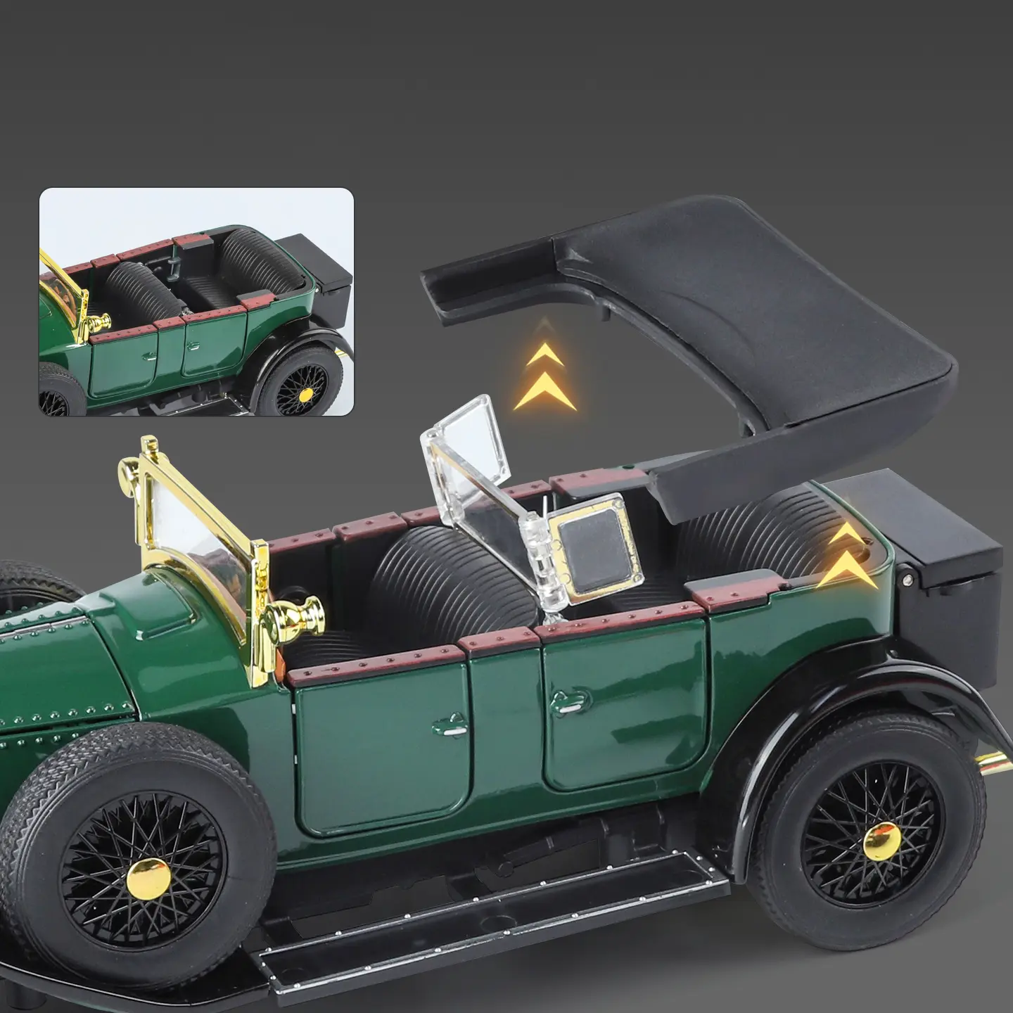 1:24 Rolls Royce Phantom I 1925 Luxury Classic Retro Sedan Alloy Diecast Model Car Home Trendy Toys Ornaments Birthday Present