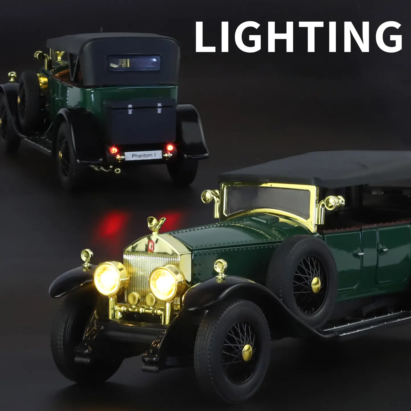 1:24 Rolls Royce Phantom I 1925 Luxury Classic Retro Sedan Alloy Diecast Model Car Home Trendy Toys Ornaments Birthday Present