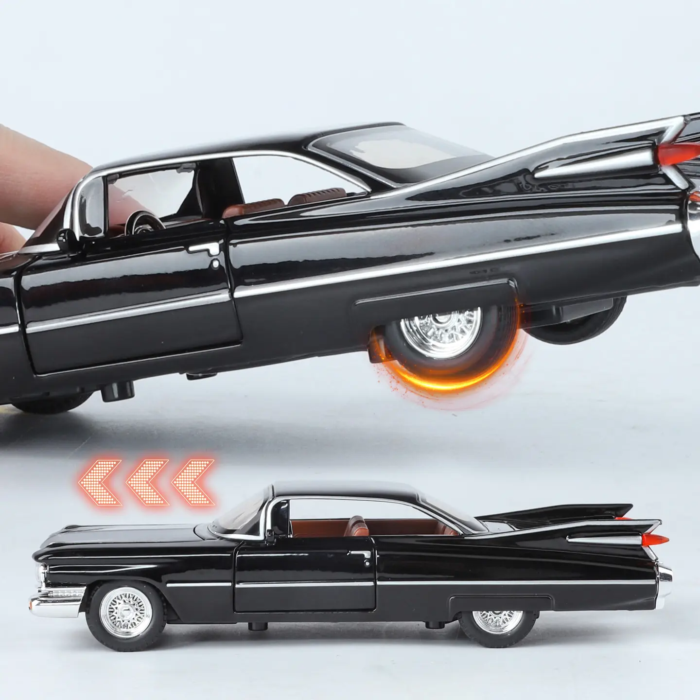 1:32 Cadillac Eldorado Biarritz Classic Retro Car Alloy Metal Diecast Model Car Classic High Simulation Home Decorations Present