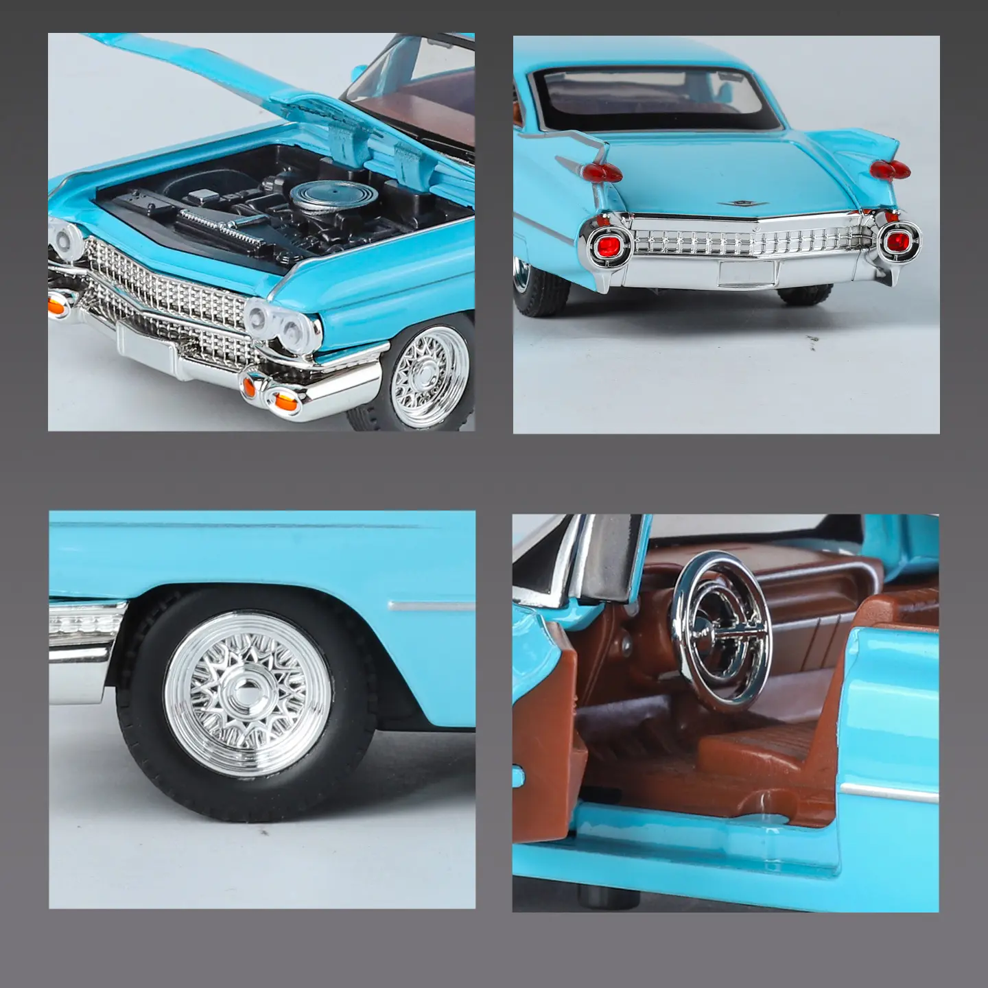 1:32 Cadillac Eldorado Biarritz Classic Retro Car Alloy Metal Diecast Model Car Classic High Simulation Home Decorations Present