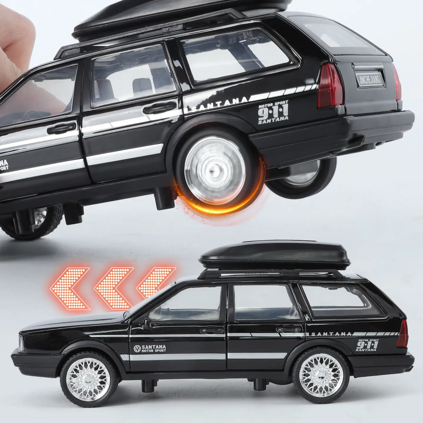 1:32 VolksWagenwerk Santana Wagon Alloy Metal Diecast Model Classic Car Pull Back Children Toy Miniature Cars Ornaments Presents