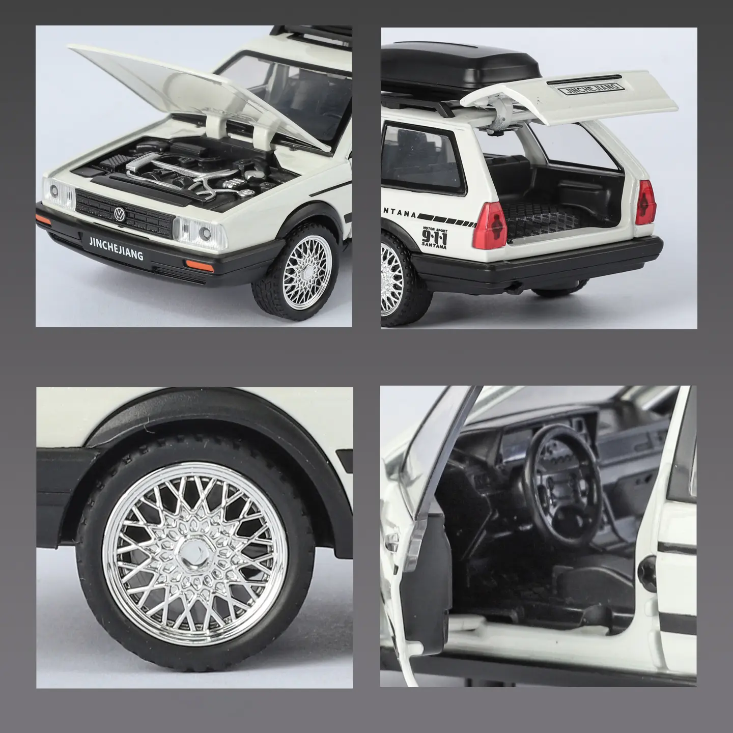 1:32 VolksWagenwerk Santana Wagon Alloy Metal Diecast Model Classic Car Pull Back Children Toy Miniature Cars Ornaments Presents
