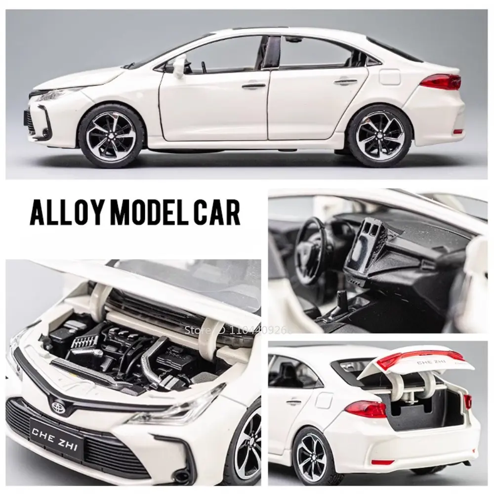 1:32 Scale Corolla GR86 Alloy Car Model Toy Metal Diecast Simulation Sound Light Pull Back Vehicles Models Collection Kids Toys