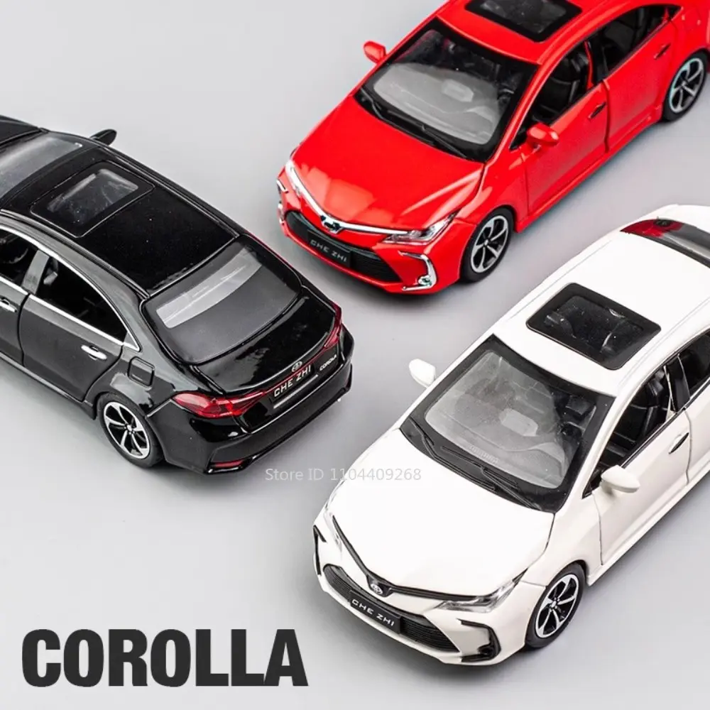 1:32 Scale Corolla GR86 Alloy Car Model Toy Metal Diecast Simulation Sound Light Pull Back Vehicles Models Collection Kids Toys