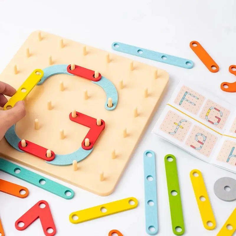 Montessori Variable Shape Matching Column Creative Building Blocks Early Education Toy Baby Puzzle Blocks