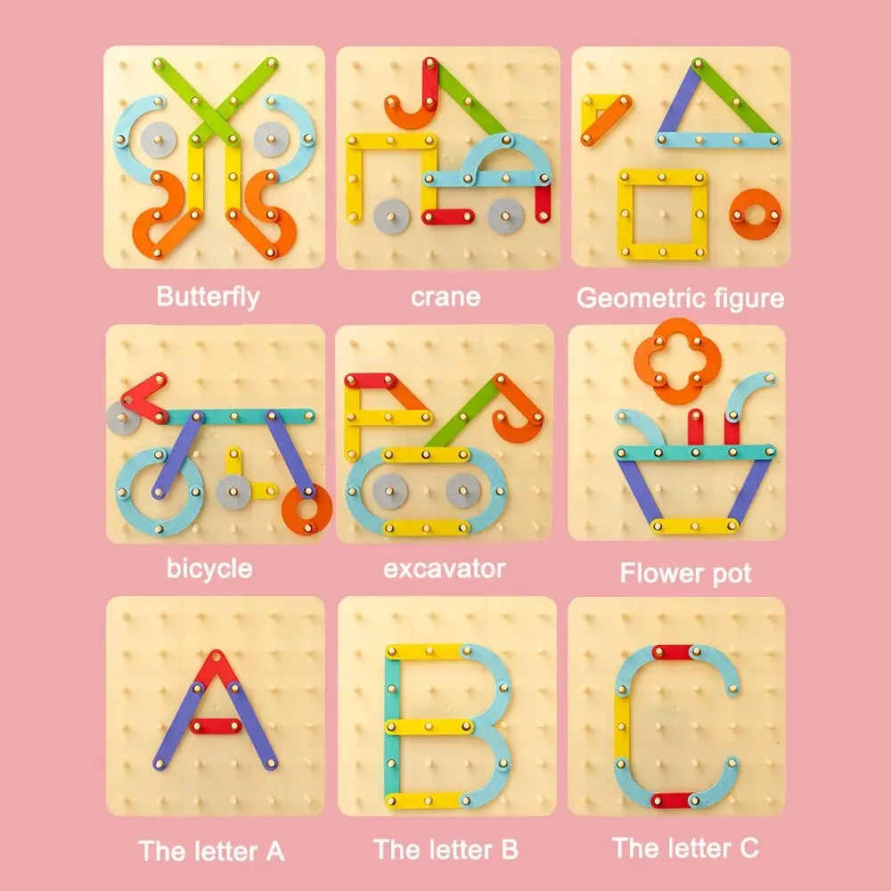 Montessori Variable Shape Matching Column Creative Building Blocks Early Education Toy Baby Puzzle Blocks