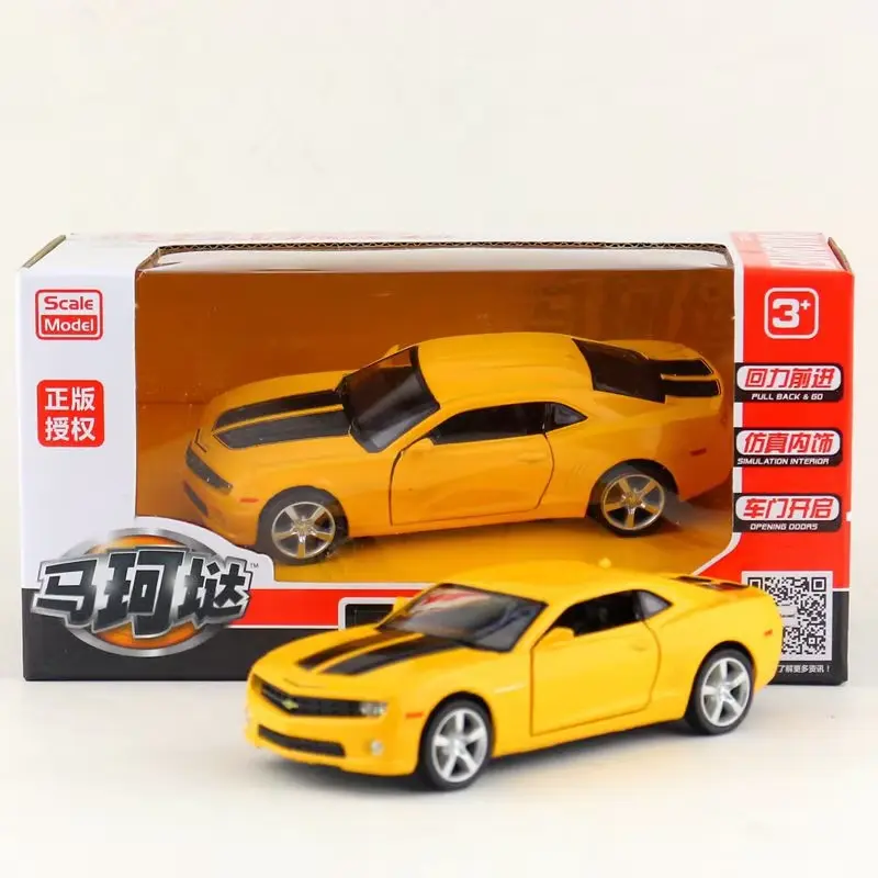 1:36 Car Model Chevrolet Camaro Scale Metal Diecast Replica Home Office Miniature Art Vehicle Hobby Decoration Kid Boy Toy