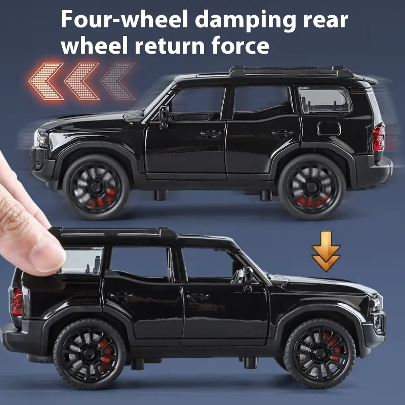 1:32 TOYOTA PRADO Land Cruiser Off Road Vehicle Metal Alloy Diecast Model Car Outdoor Display Collectibles Decorative Gift Boy