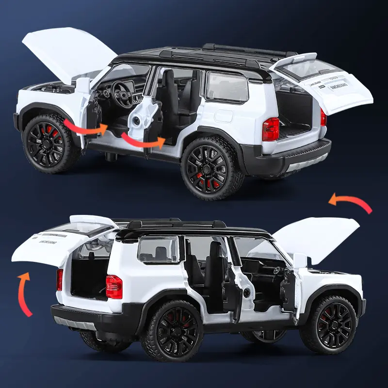 1:32 TOYOTA PRADO Land Cruiser Off Road Vehicle Metal Alloy Diecast Model Car Outdoor Display Collectibles Decorative Gift Boy