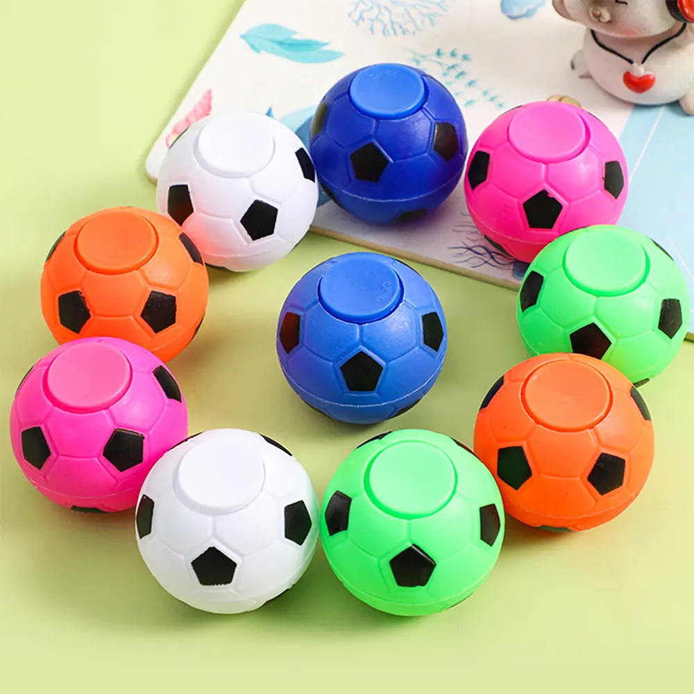 6/12Pcs Mini Fidget Spinner Soccer Ball Toy for Kids Party Favors Soccer Gifts Stress Balls for Birthday Classroom Prizes