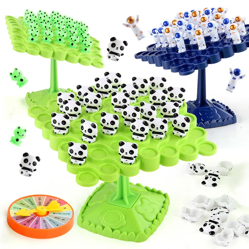 Children Balance Board Game Montessori Math Toys Fun Frog Panda Spaceman Puzzle Tabletop Game Balance Tree Toys Tabletop Game