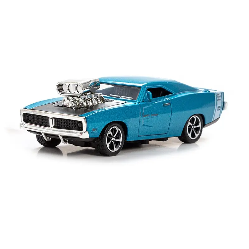 Simulation 1: 32 Alloy Dodge Sports Car Model Children's Toy Car Accessories Return Car Openable Die Casting Model