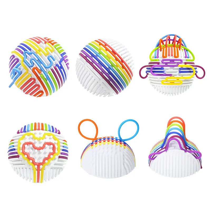 Sensory Activity Ball for Kid Busy Ball Motor Skills Montessori Toy Relaxing Stress Colored Silicone Rod Travel Toy Gift Boy
