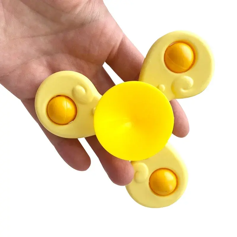 1PC Baby Cartoon Sea Animal Spinners Toy ABS Suction Cup Spinning Top Gyro Stress Reliever Kids Bath Toys