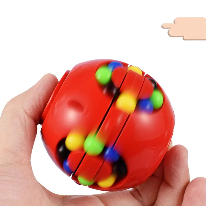 Magic Bean Puzzle Cube Spinner Rotate Slide Gyro Fidget Toy 3D Ball Anti Stress Educational IQ Game for Boy Girl Kid Adult Child