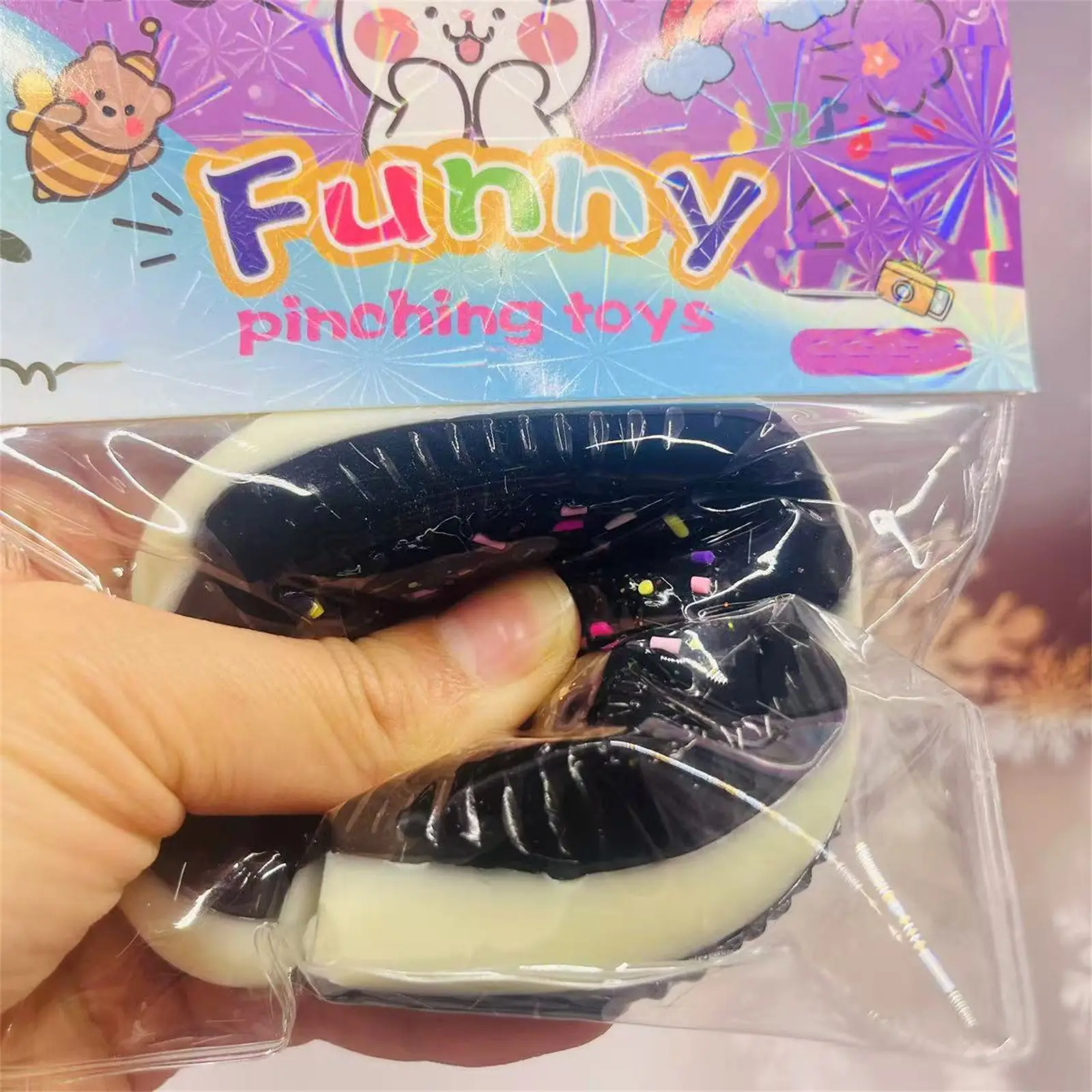 Oreo Pinch Fun Stress Relief Toys Simulated Oreo Creative Toys Mud Feeling Slow Rebound Toys For Gifts Practical Jokes