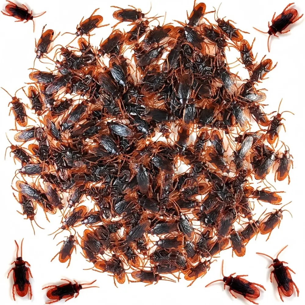 15/5pc Simulated Cockroaches Realistic Fake Cockroaches in Plastic Models Fun Props For Halloween April Fool's Pranks Small Bugs