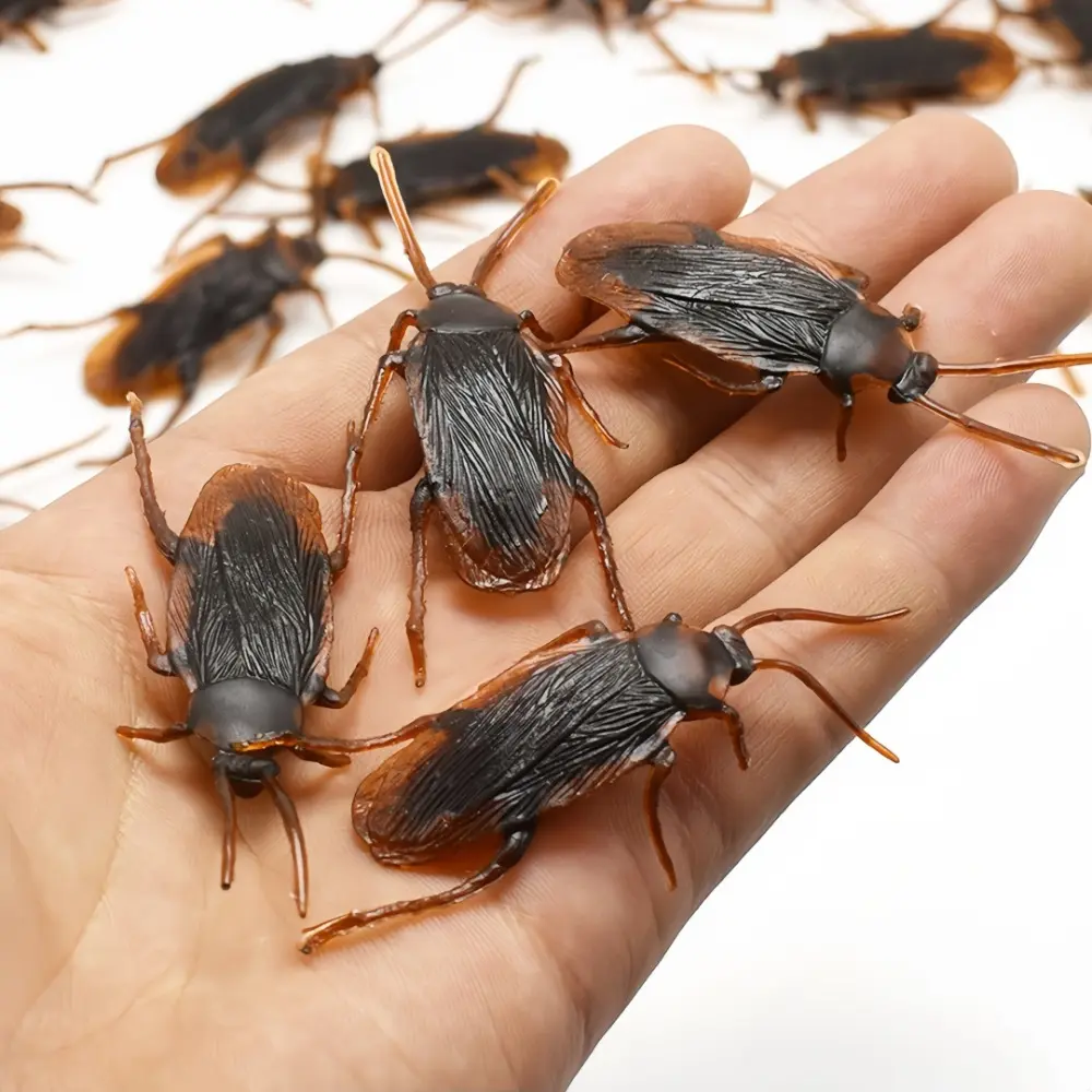 15/5pc Simulated Cockroaches Realistic Fake Cockroaches in Plastic Models Fun Props For Halloween April Fool's Pranks Small Bugs