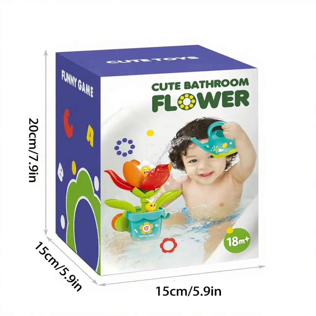 Fun Bath Toys for Kids: Watering, Blooming & Rising-Falling Design