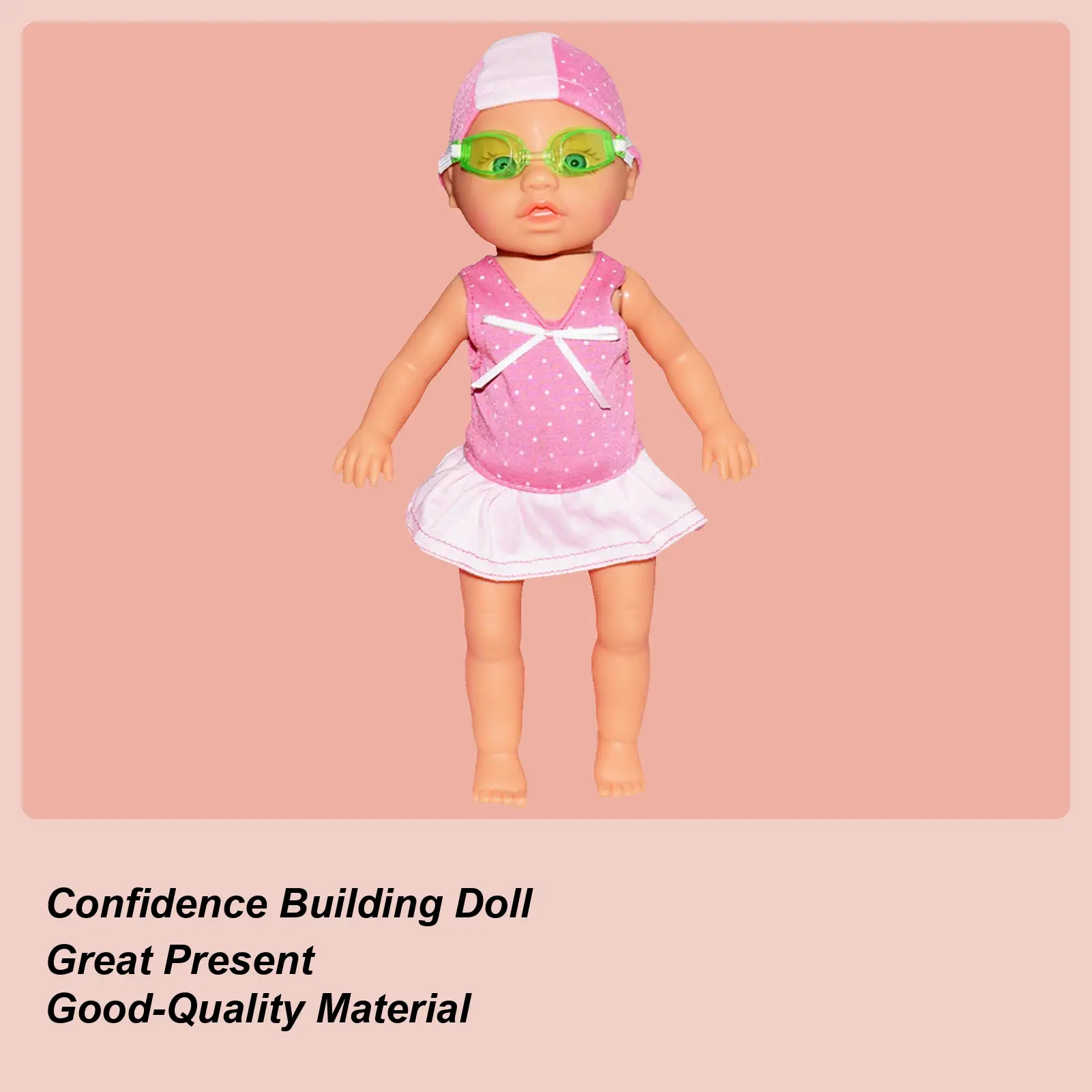 Swimming Doll Waterproof Beach Baby Doll With Movable Joint Toys Accessories for Sand Travel Car Children Beach Summer Friends