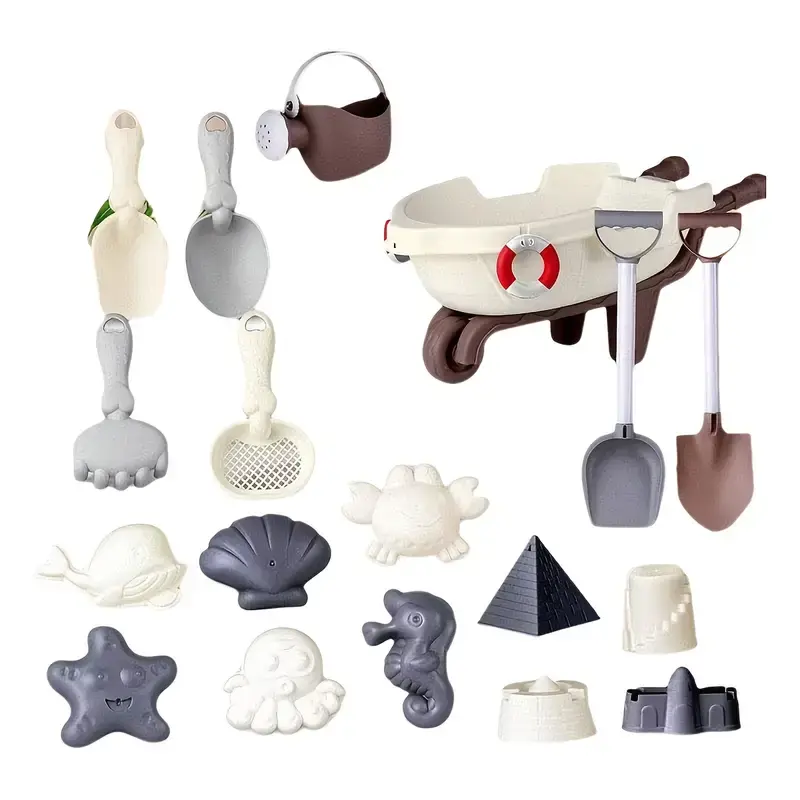 Beach Sand Toys for Kids Travel Beach Toys for Toddler 3-10 Sandbox Dump Truck, Dinosaur Sand Molds Sand Castle Kit Shovel Sieve