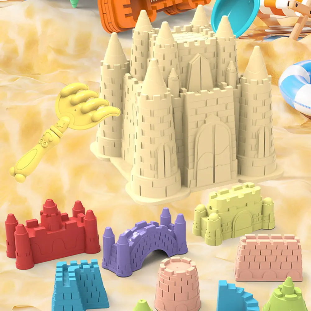 Sand Toys Beach Castle Bucket Play Sand Set Toys Sand Scoop Children Summer Toys Beach Castle Bucket Shovel Rake Mold for Kids