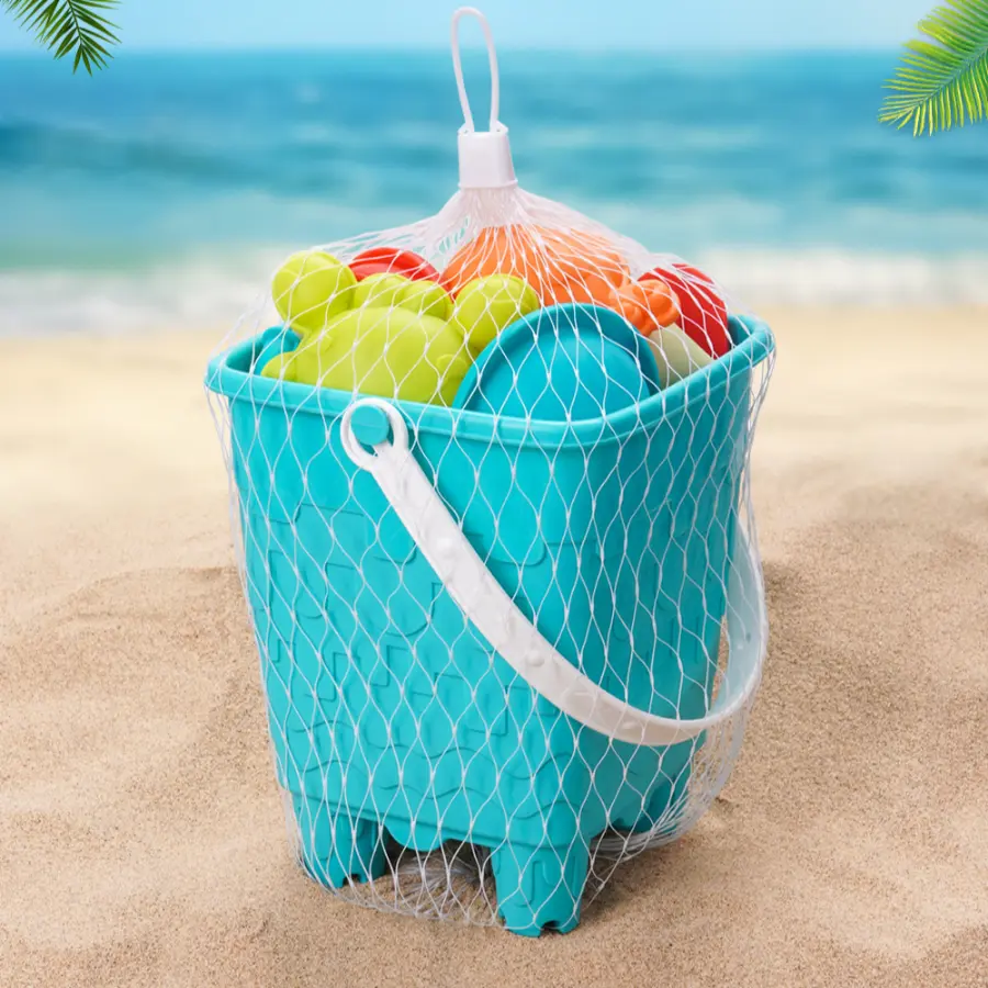 Children's beach toy set, play with sand, digging tools, beach bucket, perfect summer gift for children, random colors and style