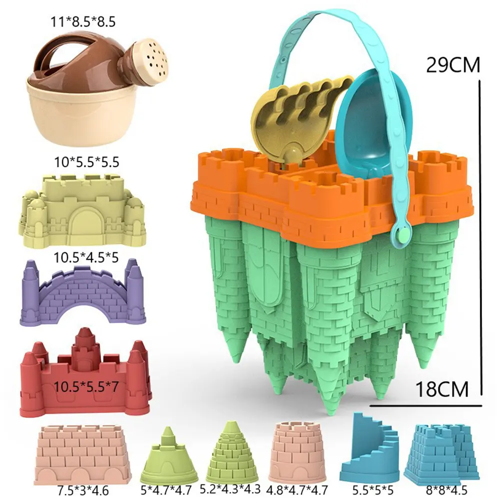 Sand Toys Beach Castle Bucket Play Sand Set Toys Sand Scoop Children Summer Toys Beach Castle Bucket Shovel Rake Mold for Kids