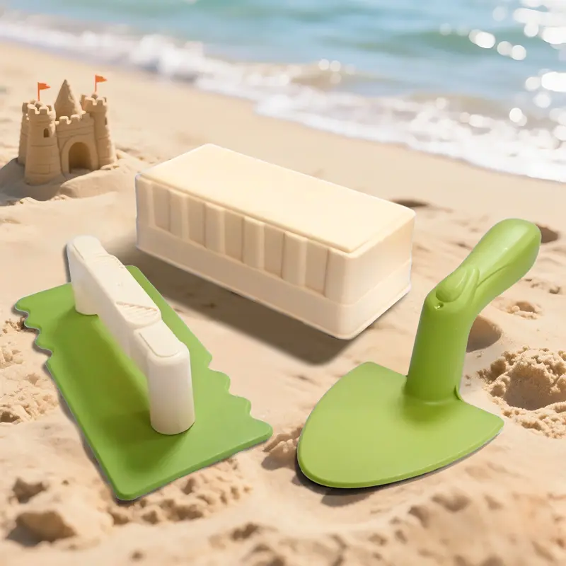 3PCS set Summer outdoor beach toy Shovel Sandbox Anti-slip Handle Beach Build Sand Castle Mold Beach Shovel Toy