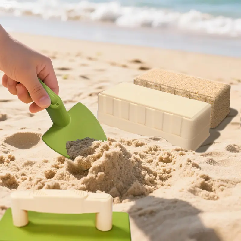3PCS set Summer outdoor beach toy Shovel Sandbox Anti-slip Handle Beach Build Sand Castle Mold Beach Shovel Toy