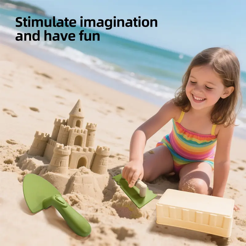 3PCS set Summer outdoor beach toy Shovel Sandbox Anti-slip Handle Beach Build Sand Castle Mold Beach Shovel Toy