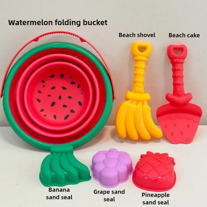 Summer Beach Set Toys For Kids Digging Sand Plastic Bucket Watering Bottle Shovels Children Beach Water Game Toys Tools