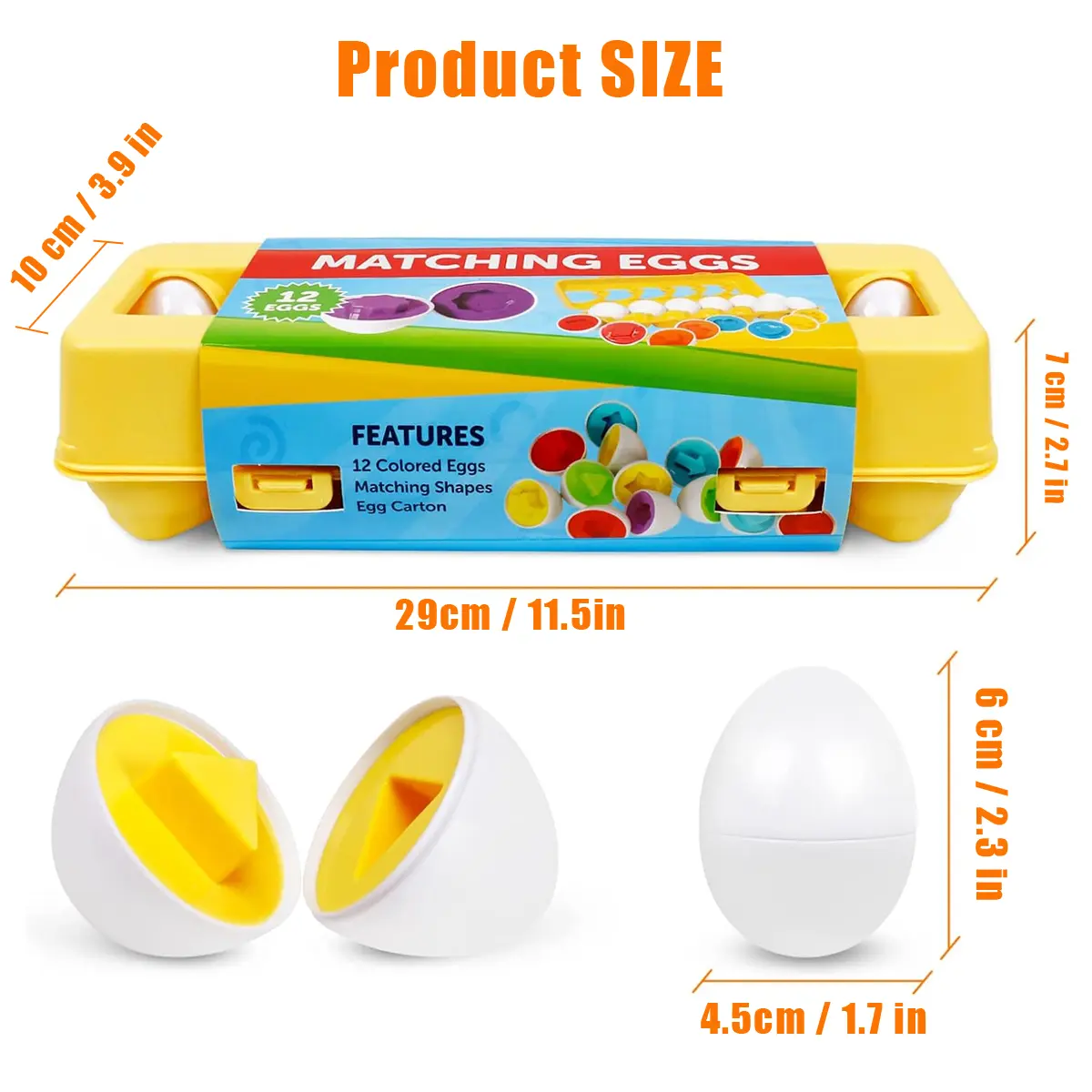 Matching Smart  Eggs Toy  For Kids  3D Puzzle Montessori Learning Education Toys Color Shape Sorter Game  Easter Egg Gifts