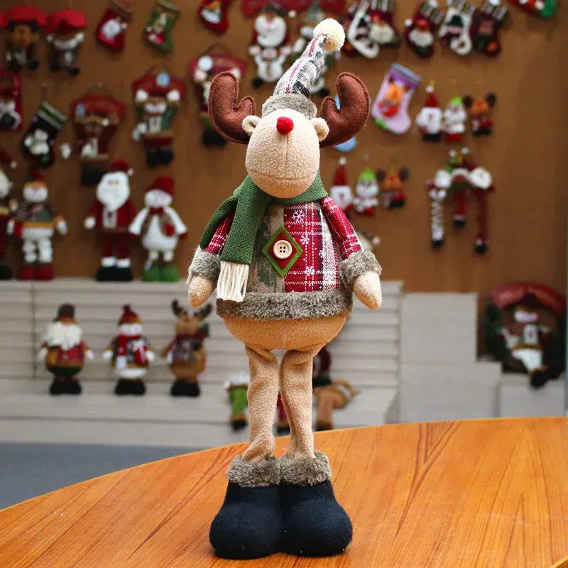 55*18 Cm Christmas Doll Decorations For Home Xmas Gift Snowman Santa Claus Standing Doll Plush Toys New Year Decor 2025 Noel