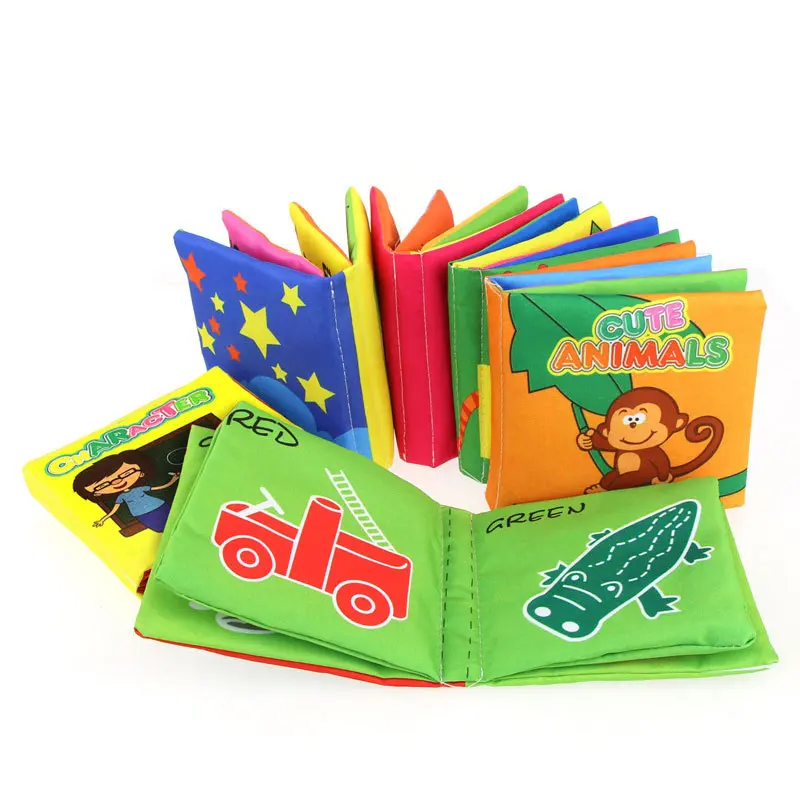Baby Soft Cloth Book 0-36M Early Learning Toy Parent-child Interactive Montessori Puppet Educational Toy for Boy Girl Kids Gift